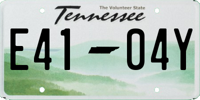 TN license plate E4104Y