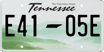 TN license plate E4105E