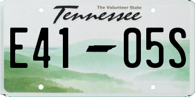 TN license plate E4105S
