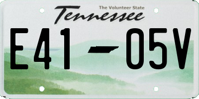 TN license plate E4105V
