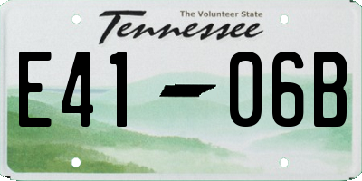 TN license plate E4106B
