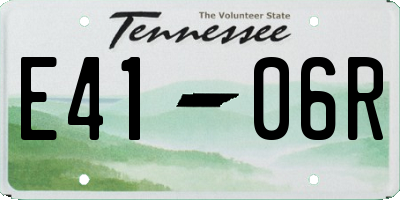 TN license plate E4106R