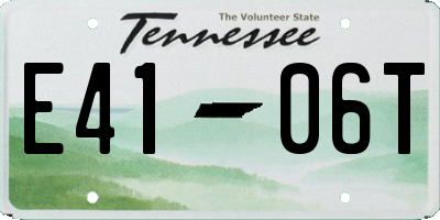 TN license plate E4106T
