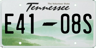 TN license plate E4108S