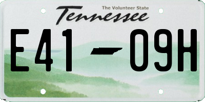 TN license plate E4109H