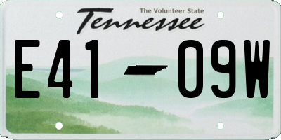 TN license plate E4109W