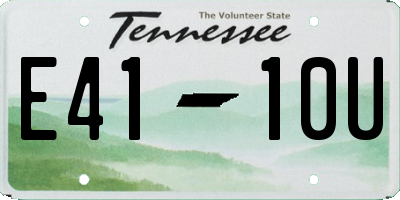 TN license plate E4110U