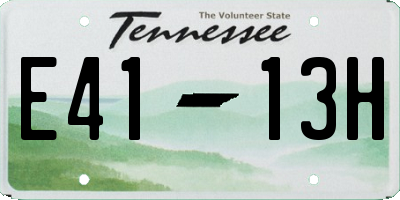 TN license plate E4113H