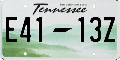 TN license plate E4113Z
