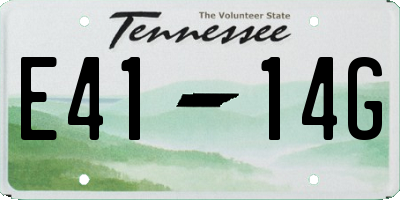 TN license plate E4114G