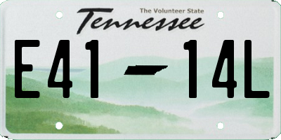 TN license plate E4114L