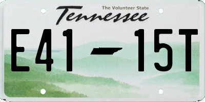 TN license plate E4115T