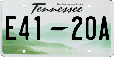 TN license plate E4120A