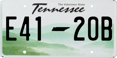 TN license plate E4120B