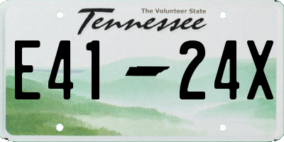 TN license plate E4124X
