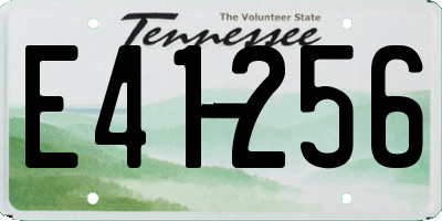 TN license plate E41256