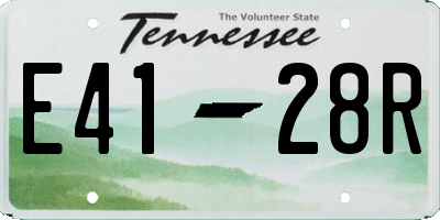TN license plate E4128R