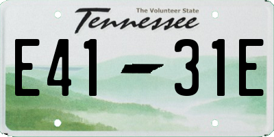 TN license plate E4131E