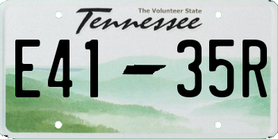 TN license plate E4135R
