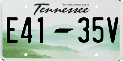 TN license plate E4135V
