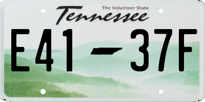 TN license plate E4137F