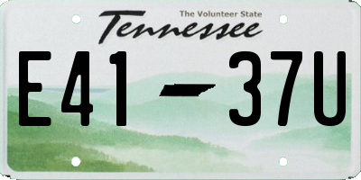 TN license plate E4137U