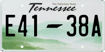 TN license plate E4138A