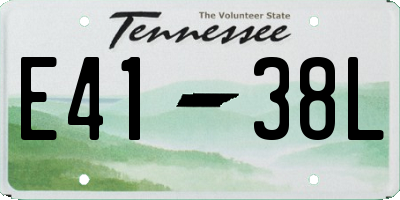 TN license plate E4138L