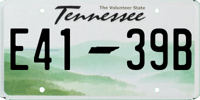 TN license plate E4139B
