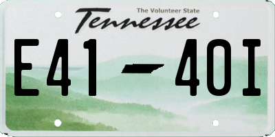 TN license plate E4140I