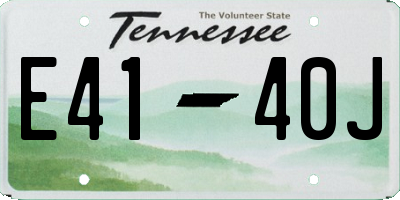 TN license plate E4140J