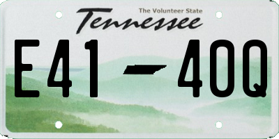 TN license plate E4140Q
