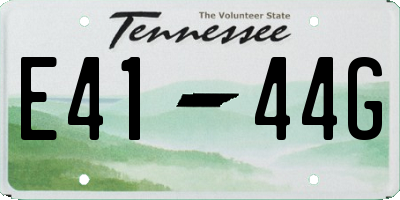 TN license plate E4144G