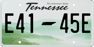 TN license plate E4145E