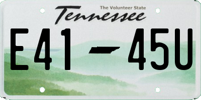 TN license plate E4145U