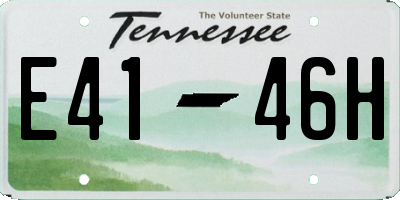 TN license plate E4146H