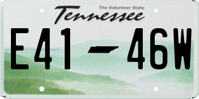 TN license plate E4146W