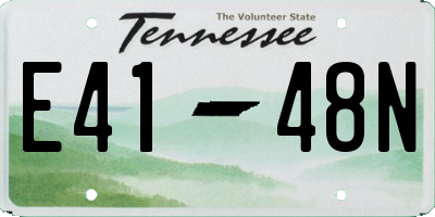 TN license plate E4148N