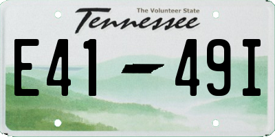 TN license plate E4149I