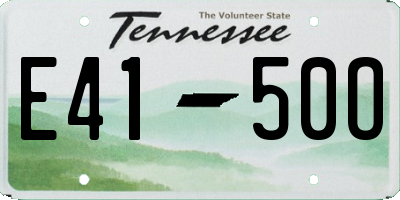 TN license plate E4150O