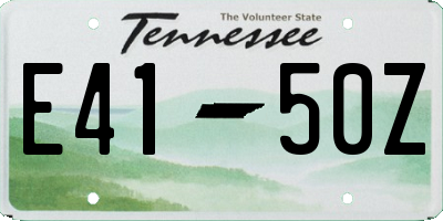 TN license plate E4150Z