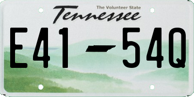 TN license plate E4154Q