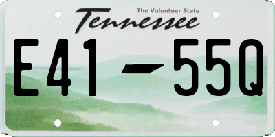 TN license plate E4155Q