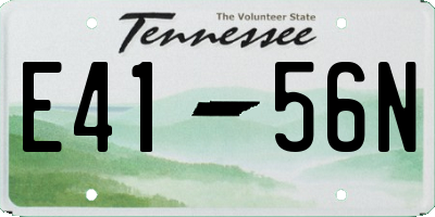TN license plate E4156N