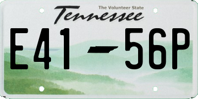 TN license plate E4156P