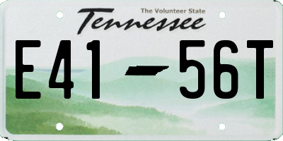 TN license plate E4156T