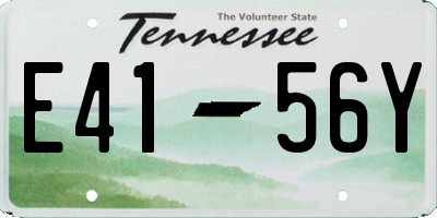 TN license plate E4156Y