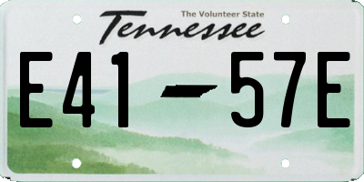TN license plate E4157E