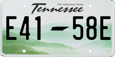 TN license plate E4158E