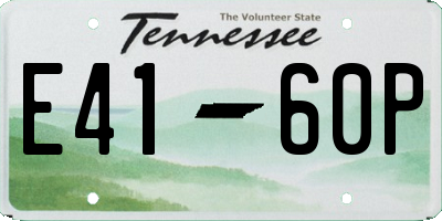 TN license plate E4160P